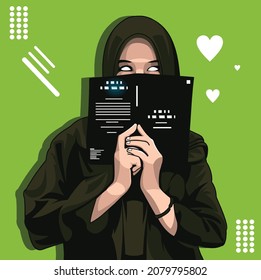 ein jilbab-Holbuch für ein Plakat