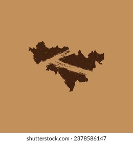 Jilin Map - Weltkarte Internationale Vektorvorlage. Chinesische Silhouette, Vektorgrafik