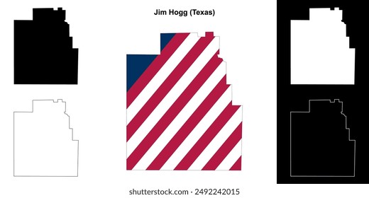 Jim Hogg County (Texas) outline map set