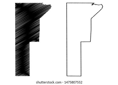 Jim Wells County, Texas (Counties in Texas, United States of America,USA, U.S., US) map vector illustration, scribble sketch Jim Wells map