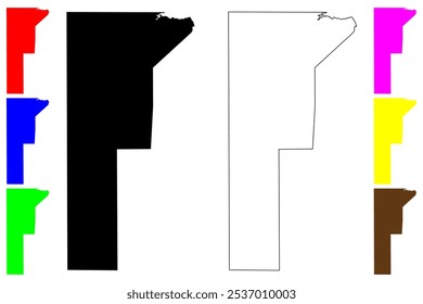 Jim Wells County, Texas (Counties in Texas, United States of America, USA, U.S., US) mapa ilustração vetorial, esboço de rabisco Jim Wells mapa