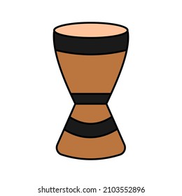 jimbe musical instrument simple icon with filled outline style