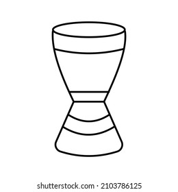 jimbe simple musical instrument icon using outline style