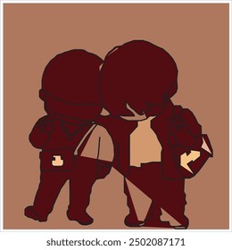 jimkook shadow friendship new vector