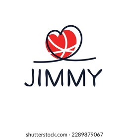 (Jimmy) Calligraphy name, Vector illustration.