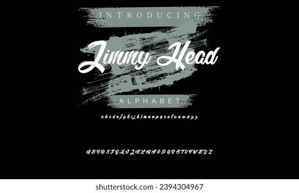 Jimmy Head BRUSH Signature Font Calligraphy Logotype Script Brush Font Type Font lettering handwritten