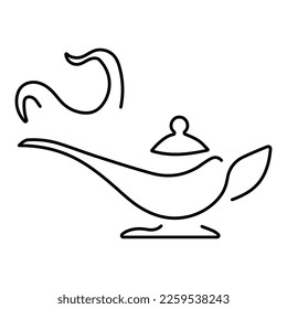 jin lamp icon on white background, vector illustration.