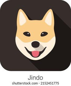 Jindo dog character, dog breed cartoon image series