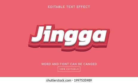 Jingga 3D editable text effect template