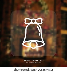 Jingle ball icon. Merry Christmas and a Happy New Year greating card. New Year's mood. Vector EPS 10. Isolated on decor background.