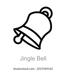 Jingle Bell and christmas icon concept