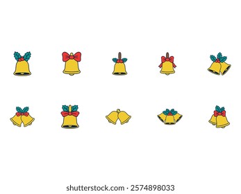 Jingle Bell Clipart Element Set