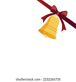 Jingle-Bell-Geschenk verpackt, Vektorhintergrund