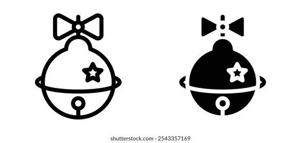 Jingle bell icon symbol collection on white background.