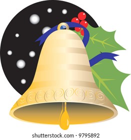 jingle bell and leaf in decoration 	