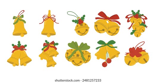 Jingle Bell Vector Element Set
