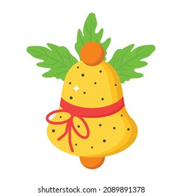 Jingle bell vector in isometric icon