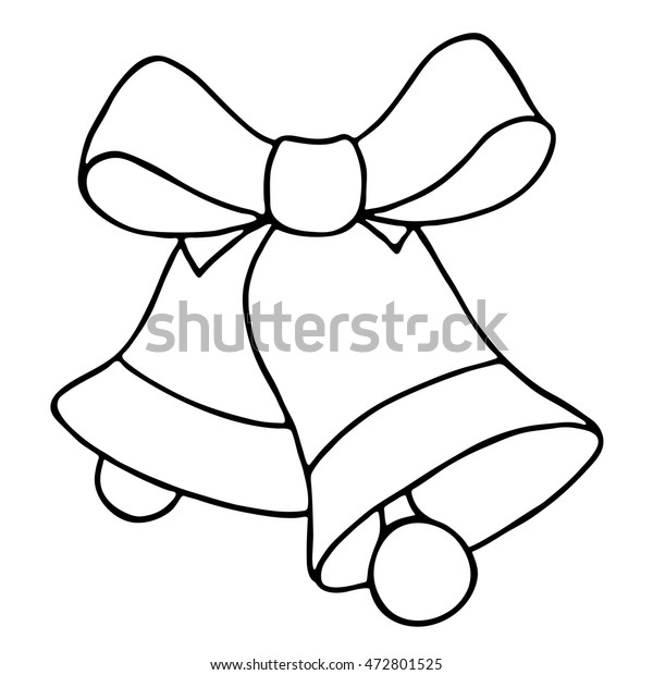 Jingle Bells Bow On White Background Stock Vector Royalty Free 472801525
