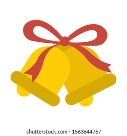 jingle bells isolated flat vector icon