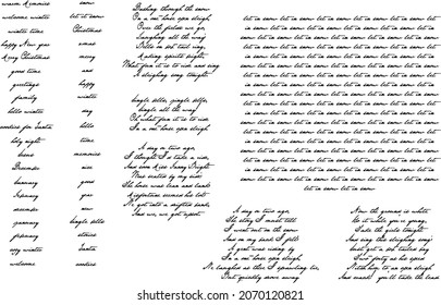 Jingle bells, let it snow Word art. Decorative elements for design on white background