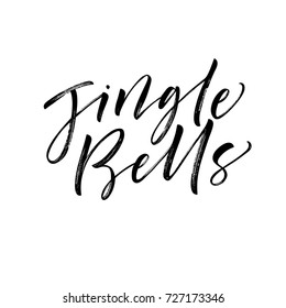 Jingle Bells Phrase Greeting Card Ink Stock Vector (Royalty Free ...