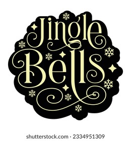 Jingle Bells, Retro svg design vector file