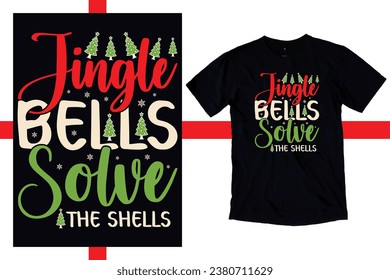 Jingle Bells Solve The Shells Shirt, Custom Teacher Christmas T-Shirt, New Christmas Teacher Shirt, First Grade Teacher Sweatshirt, Back to School use a Sublimation, T-Shirt, mug, Tota beg, Pillow.
