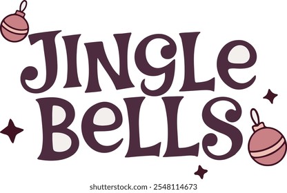 jingle bells typography for christmas .