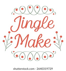 Jingle Christmas Hand Lettering Design