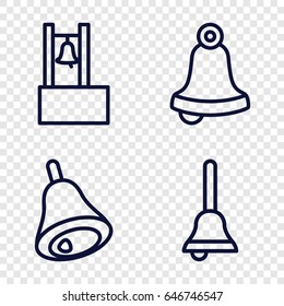 Jingle icons set. set of 4 jingle outline icons such as