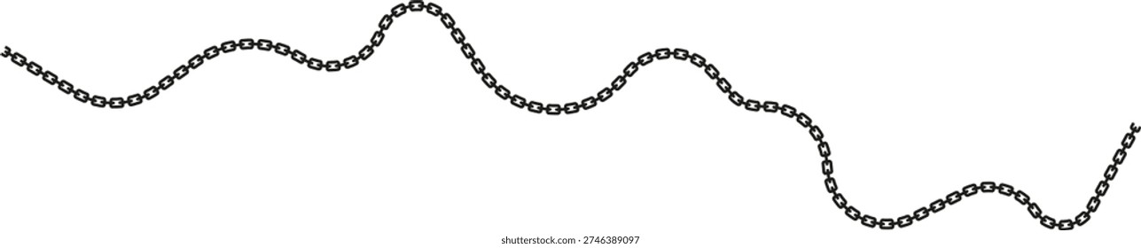 A jittery and unstable chain line, forming a shaky and erratic movement.