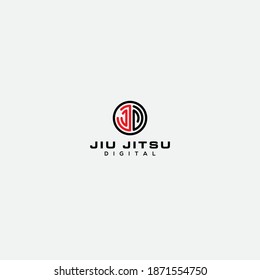 Jiu jitsu sport logo design digital JJ logo