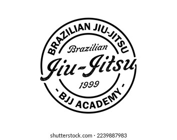 jiu-jitsu logo. bjj badge. Brazilian Jiu-jitsu emblem. Vector illustration