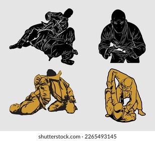 jiu-jitsu positions to use in Graphic Arts