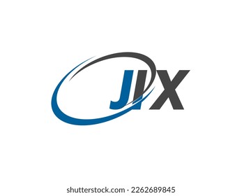 JIX letter creative modern elegant swoosh logo design