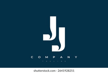 JJ Abstract Geometric Logo Design. Modern and elegant logo design with simplistic typography elements, showcasing branding excellence.