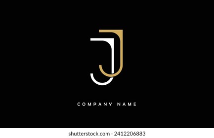 Monograma del logotipo de las letras abstractas de JJ