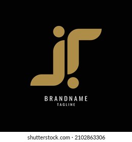 jj ambigram logo design template vector for any business orientation