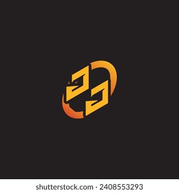 Ayuda del logotipo de la carta combinada JJ para equipo de juegos, youtube, twitch