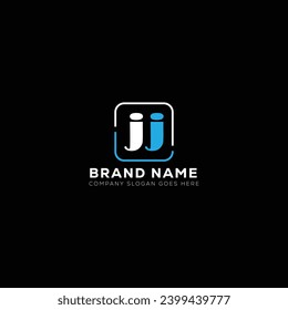 Concepto de diseño del logo de la carta de las iniciales creativas de JJ. Diseño de iconos de JJ. J