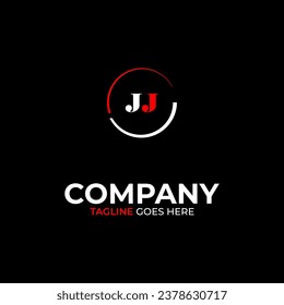 JJ creative modern letters logo design template