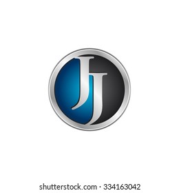 JJ initial circle logo blue