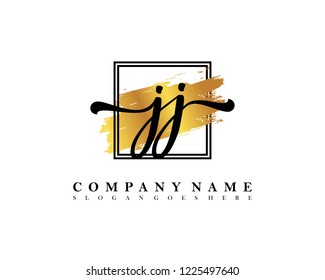 JJ Initial handwriting logo concept