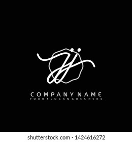 JJ Initial handwriting logo concept