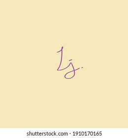 JJ initial handwritten calligraphy, for monogram and logo