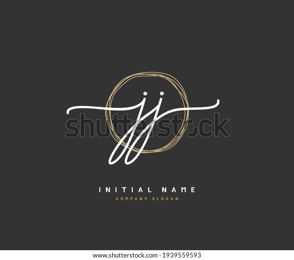 Jj Initial Letter Handwriting Signature Logo Stock Vector (Royalty Free