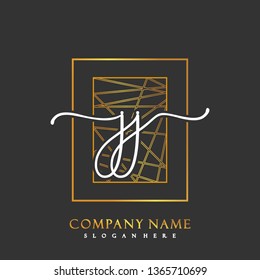JJ Initial luxury handwriting logo vector 