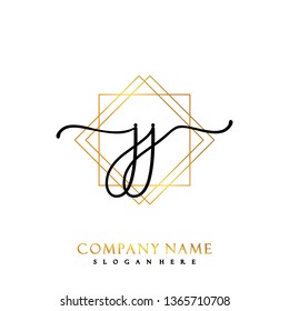 JJ Initial luxury handwriting logo vector 