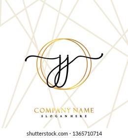 JJ Initial luxury handwriting logo vector 