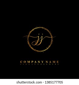 JJ Initial luxury handwriting logo vector